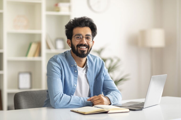 Successful Freelancer Happy Millennial Indian Man 2023 06 27 21 49 05 Utc