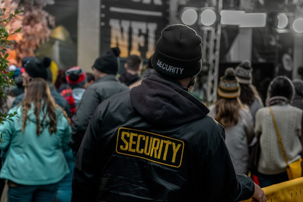 security guard, crowd, crowd control, concert, security guard, security guard, security guard, security guard, security guard